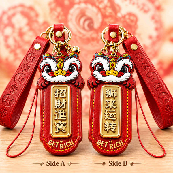 Lucky Charm Lion Fortune Pendant with 24K Gold | Master Xi