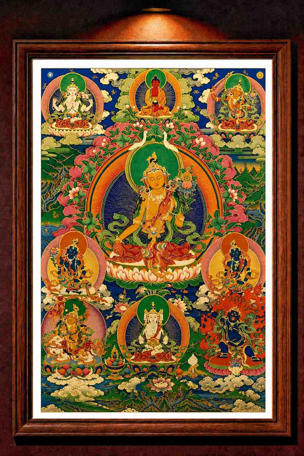 24K Gold Samantabhadra Thangka - Universal Virtue Bodhisattva Vow Fulfillment Sacred Art | Master Xi