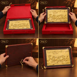 Eight Horses Framed Art - Unboxing and Tabletop Display Instructions — product contains a 24K gold component or detail
