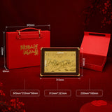 Eight Horses Painting - Size Comparison — product contains a 24K gold component or detail
