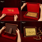 Eight Horses Painting - Display Instructions — product contains a 24K gold component or detail
