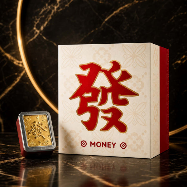 Mahjong Car Diffuser with product-specific 24K gold detail Detail - Front View