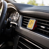 Mahjong Car Diffuser in Luxury Car Interior - Lifestyle Scene