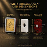 Mahjong Car Diffuser - Size Comparison