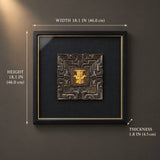 Four Rams wall art dimensions: 46 cm wide, 46 cm high and 4.5 cm deep