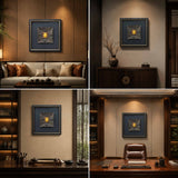 Four Rams Guardian Relief in Entryway - Lifestyle Scene — product contains a 24K gold component or detail