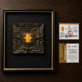 Four Sacred Rams Guardian Relief — item-specific precious-metal test card