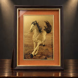 Galloping Horse Artwork - Front View — product contains a 24K gold component or detail
