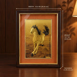 Galloping Horse Artwork - Product Dimensions — product contains a 24K gold component or detail
