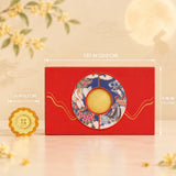 Gilded Mooncake Gift - Product and Gift Box Dimensions — product contains a 24K gold component or detail