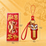 24K Gold Lion Fortune Pendant - Size Comparison