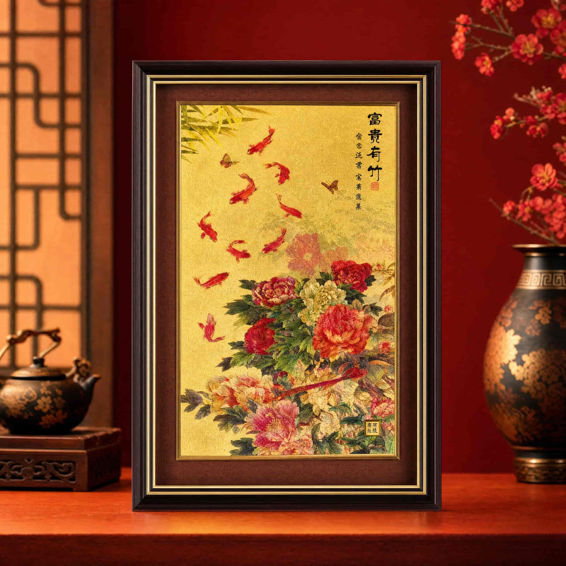 Peony & Bamboo Motifs