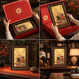Peony & Bamboo Artwork - Display Instructions — product contains a 24K gold component or detail
