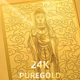24K Gold Phone Sticker Guanyin Bodhisattva 24K Gold Detail Texture design by Master Xi