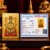 24K Gold Phone Sticker Wealth Dragon King,Precious Metals National Inspection Certificate under CNAS-accredited testing standards design by Master Xi