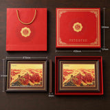 Red Mountain Artwork - Size Comparison — product contains a 24K gold component or detail