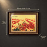 Red Mountain Landscape artwork dimensions: 41.5 cm wide, 31.3 cm high and 4 cm deep