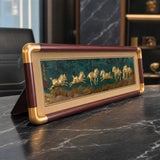24K Gold Royal Six Horses Artwork - Cultural Heritage Symbol