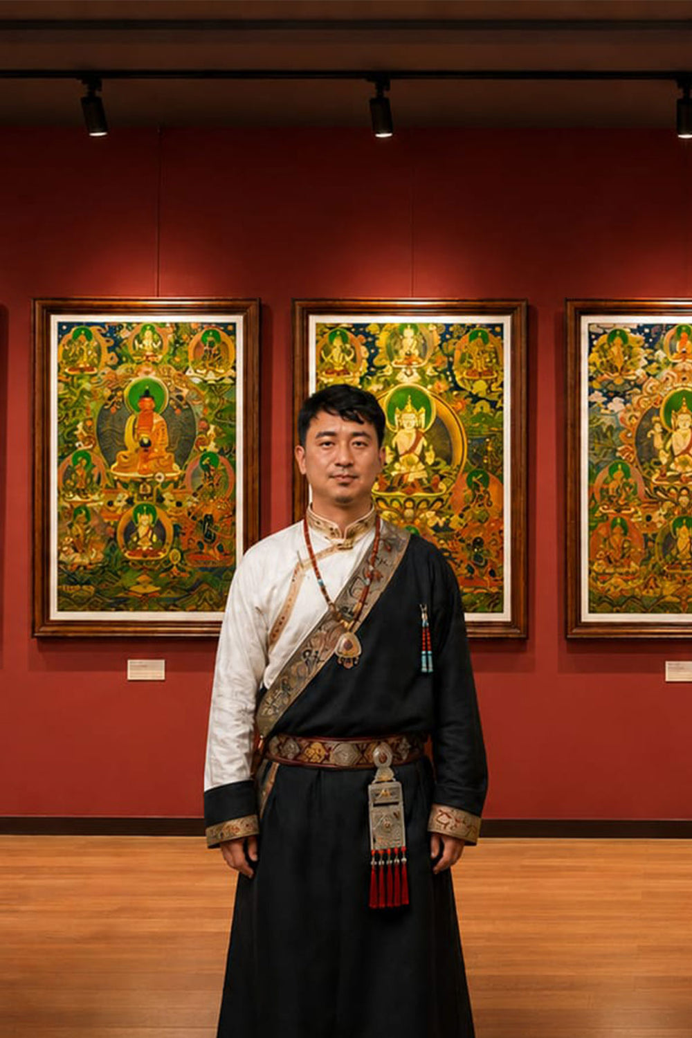 Master Xi — Regong-trained, 24K gold craft