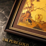 24K Gold Three Suns Prosperity Artwork - 24K Gold Detail