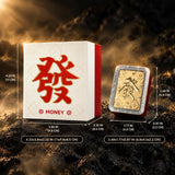 Mahjong car diffuser and gift box shown with their dimensions.